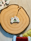 Handmade Ceramic Button for Cross Stitch – Bunny #5