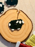 Handmade Ceramic Button for Cross Stitch – Ewe #1