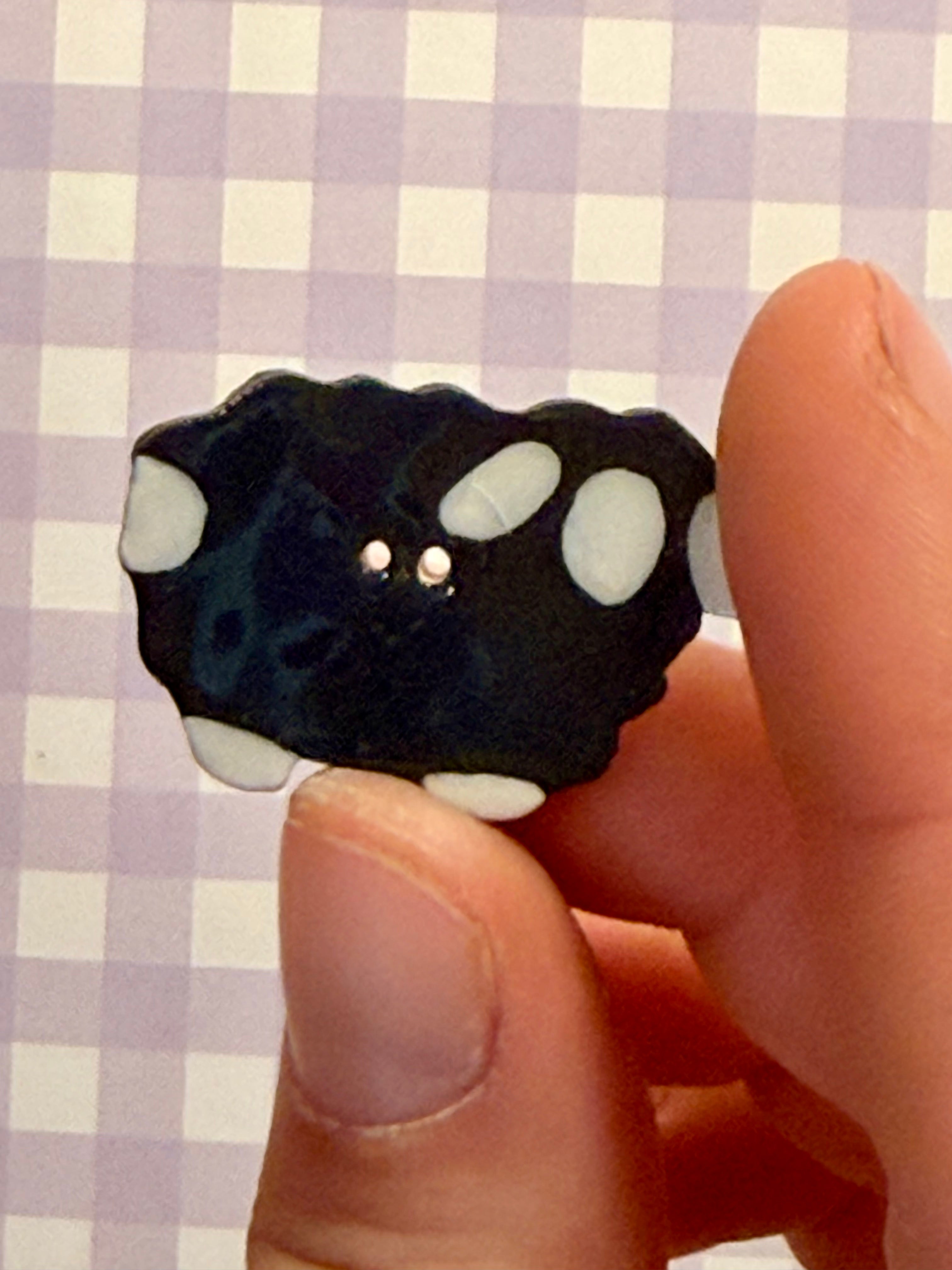 Handmade Ceramic Button for Cross Stitch – Ewe #1