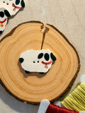 Handmade Ceramic Button for Cross Stitch – Ewe #2