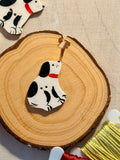 Handmade Ceramic Button for Cross Stitch – Dalmatian #1
