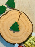 Handmade Ceramic Button for Cross Stitch – Small Tree