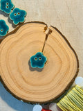Handmade Ceramic Button for Cross Stitch – Small Flower