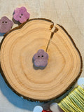 Handmade Ceramic Button for Cross Stitch – Small Flower #7