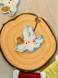 Handmade Ceramic Button for Cross Stitch – Angel #2