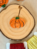 Handmade Ceramic Button for Cross Stitch – Pumpkin #2