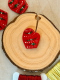 Handmade Ceramic Button for Cross Stitch – Mitten #1