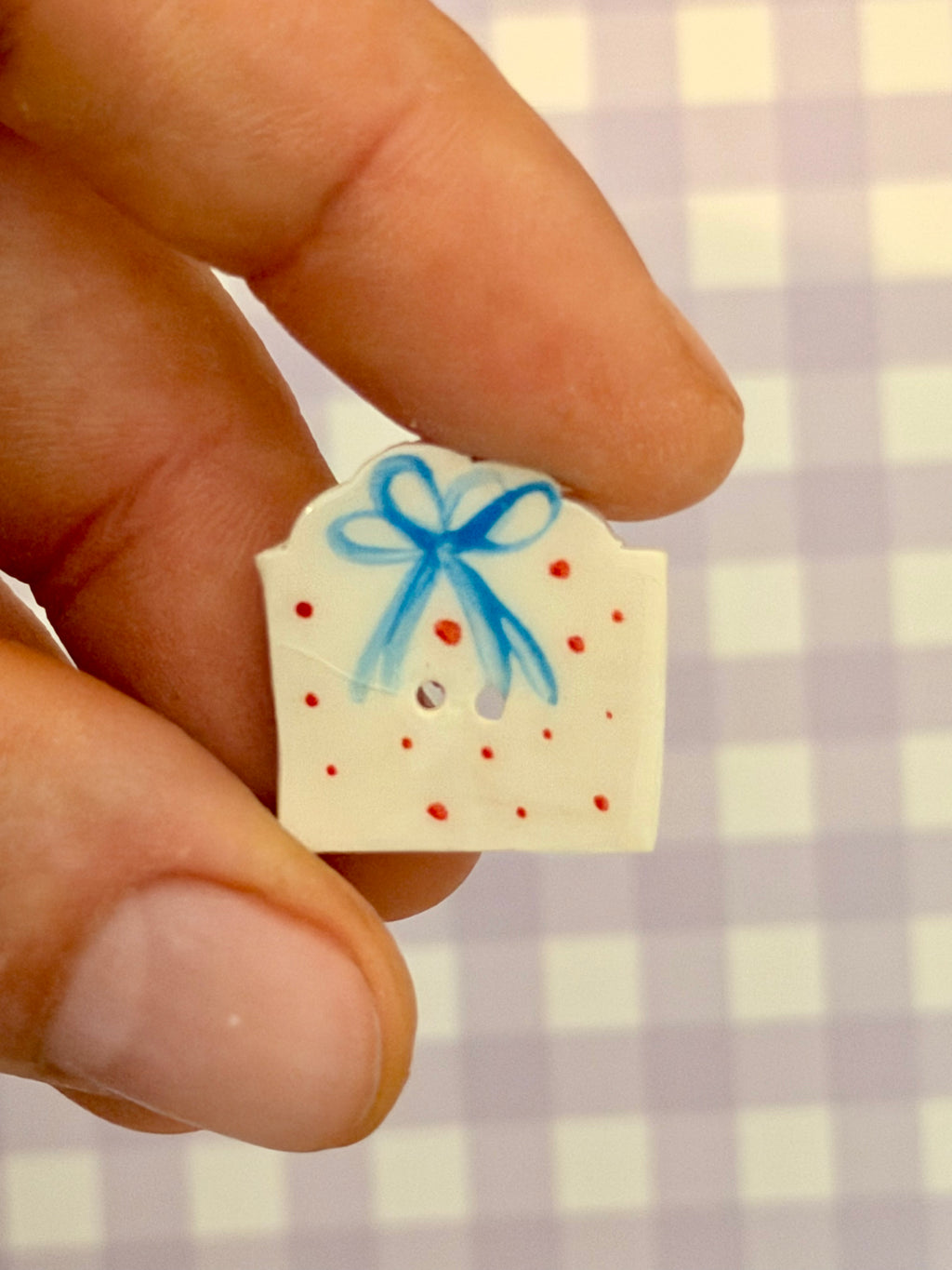 Handmade Ceramic Button for Cross Stitch – Gift #1
