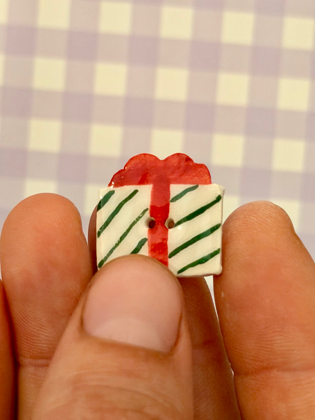 Handmade Ceramic Button for Cross Stitch – Gift #2