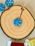 Handmade Ceramic Button for Cross Stitch – Snowflake #2