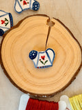 Handmade Ceramic Button for Cross Stitch – Watering Can