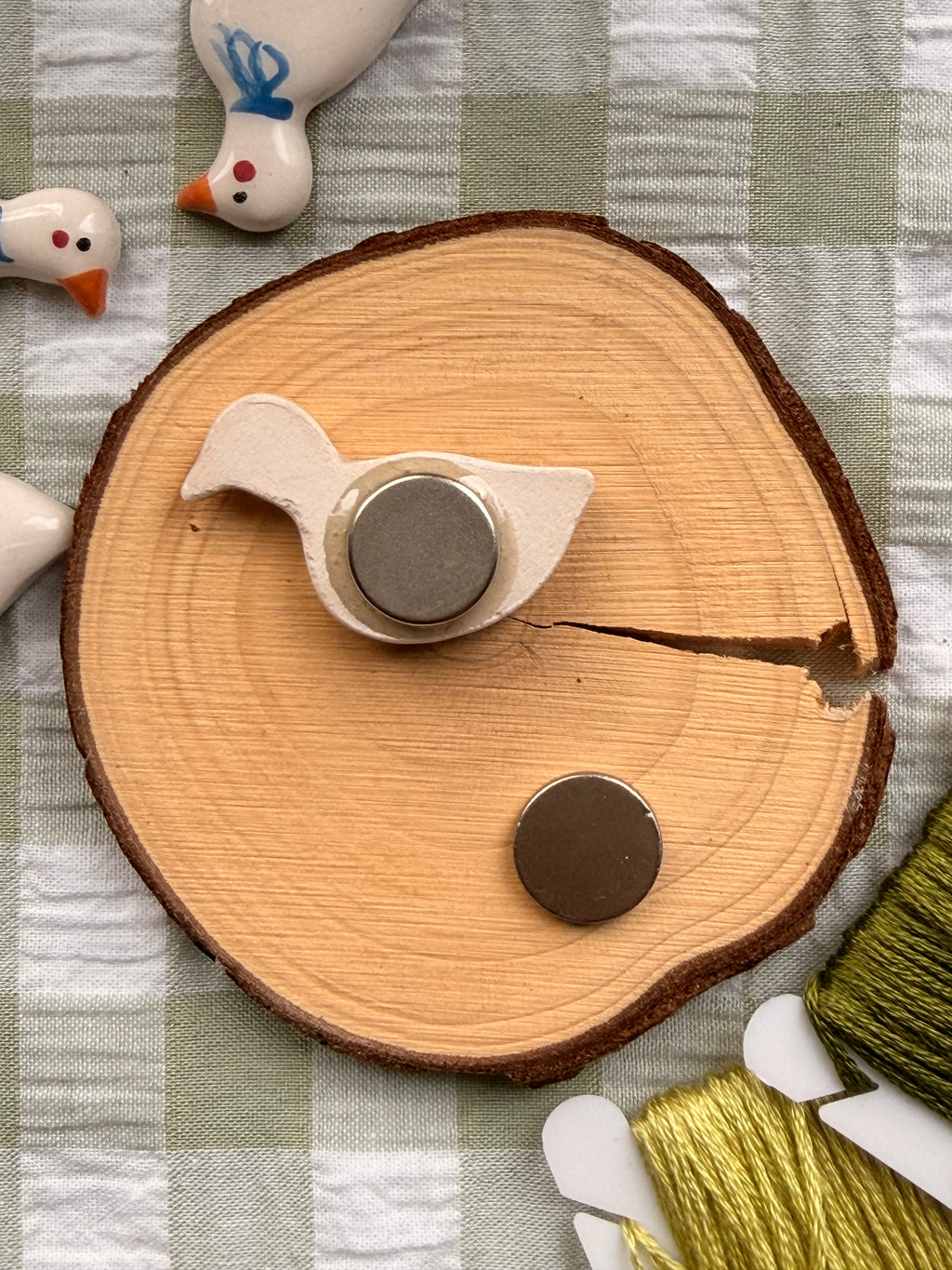 Handmade Ceramic Needle Minder – Cute Duck