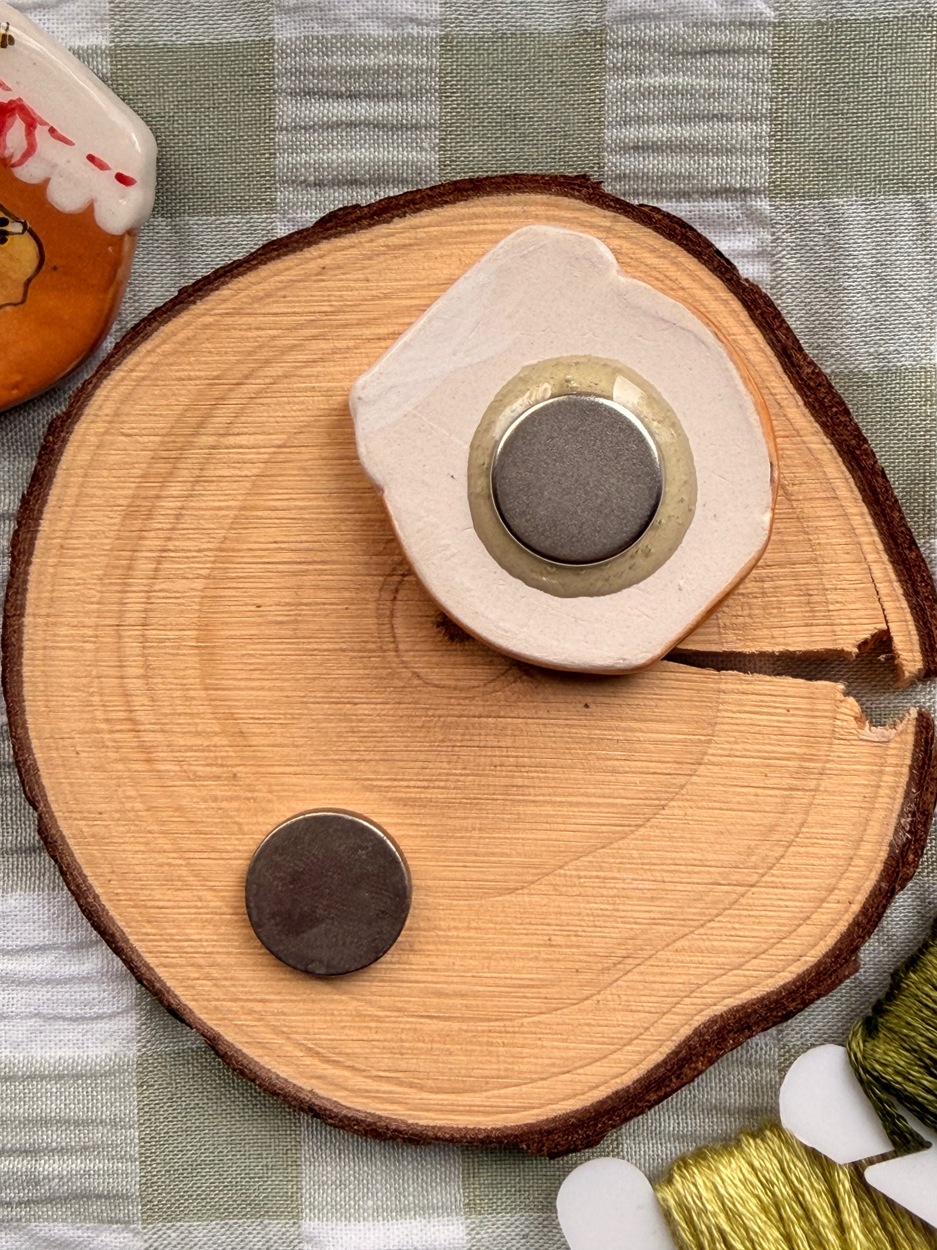 Handmade Ceramic Needle Minder – Honey Pot