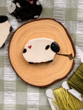 Handmade Ceramic Needle Minder – White Ewe