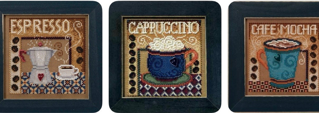 Handmade Ceramic Buttons Set of 4 – Alternative for Mill Hill Coffee Cross Stitch Kits