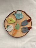 Handmade Ceramic Garden Buttons – Set of 6