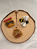 Handmade Ceramic Honey Buttons – Set of 3
