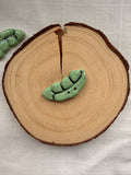 Handmade Ceramic Beans Button – Hand-Painted Sewing Embellishment