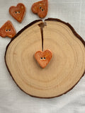 Handmade Ceramic Heart Button – Hand-Painted Sewing Embellishment