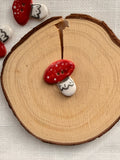Handmade Ceramic Fly Agaric Button – Hand-Painted Sewing Embellishment