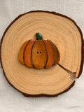 Handmade Ceramic Big Pumpkin Button – Hand-Painted Sewing Embellishment