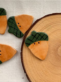 Handmade Ceramic Acorn Button – Hand-Painted Sewing Embellishment