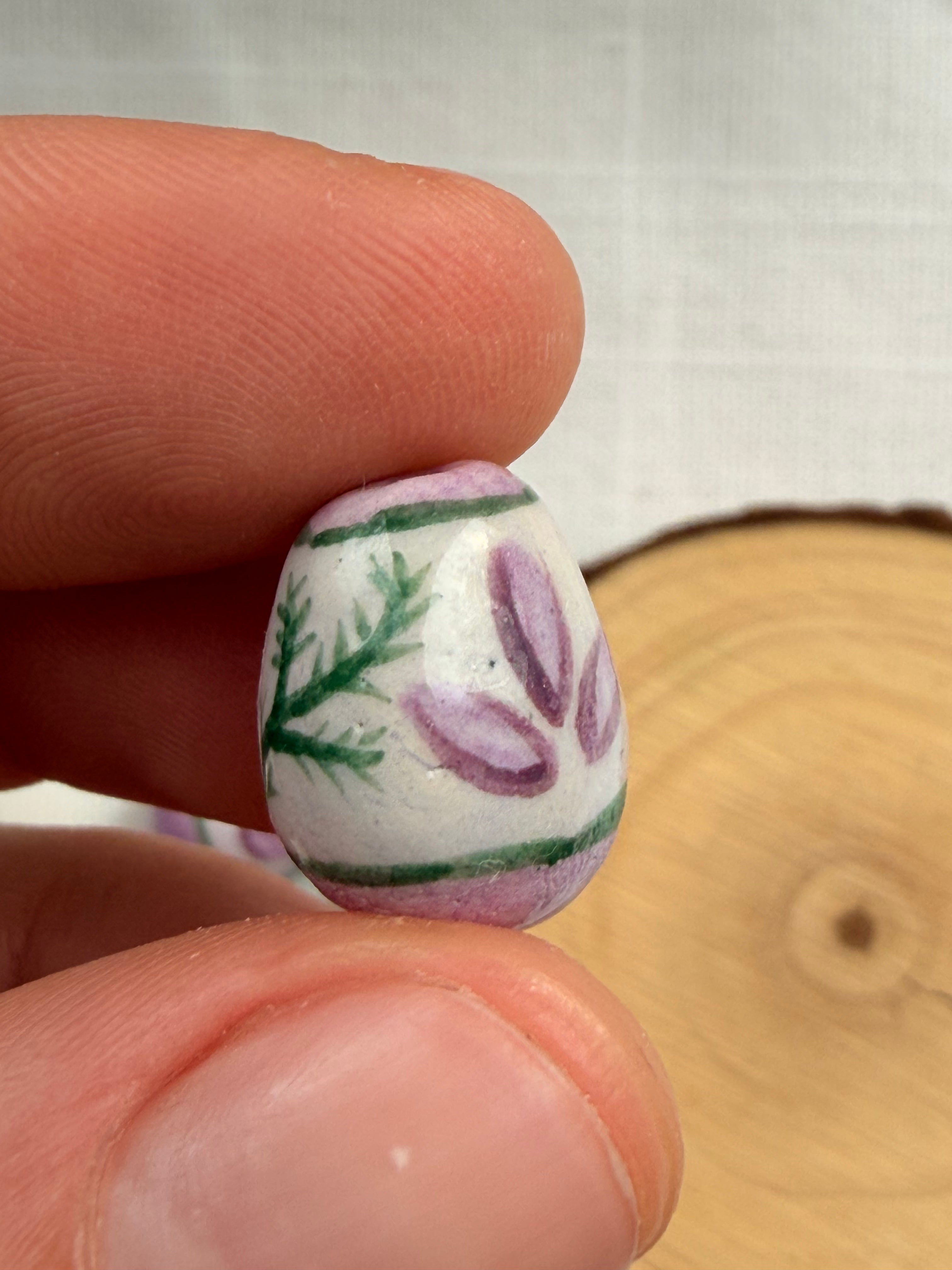 Hand-Painted Ceramic Flower Bead – Alternative for Mirabilia Juliet