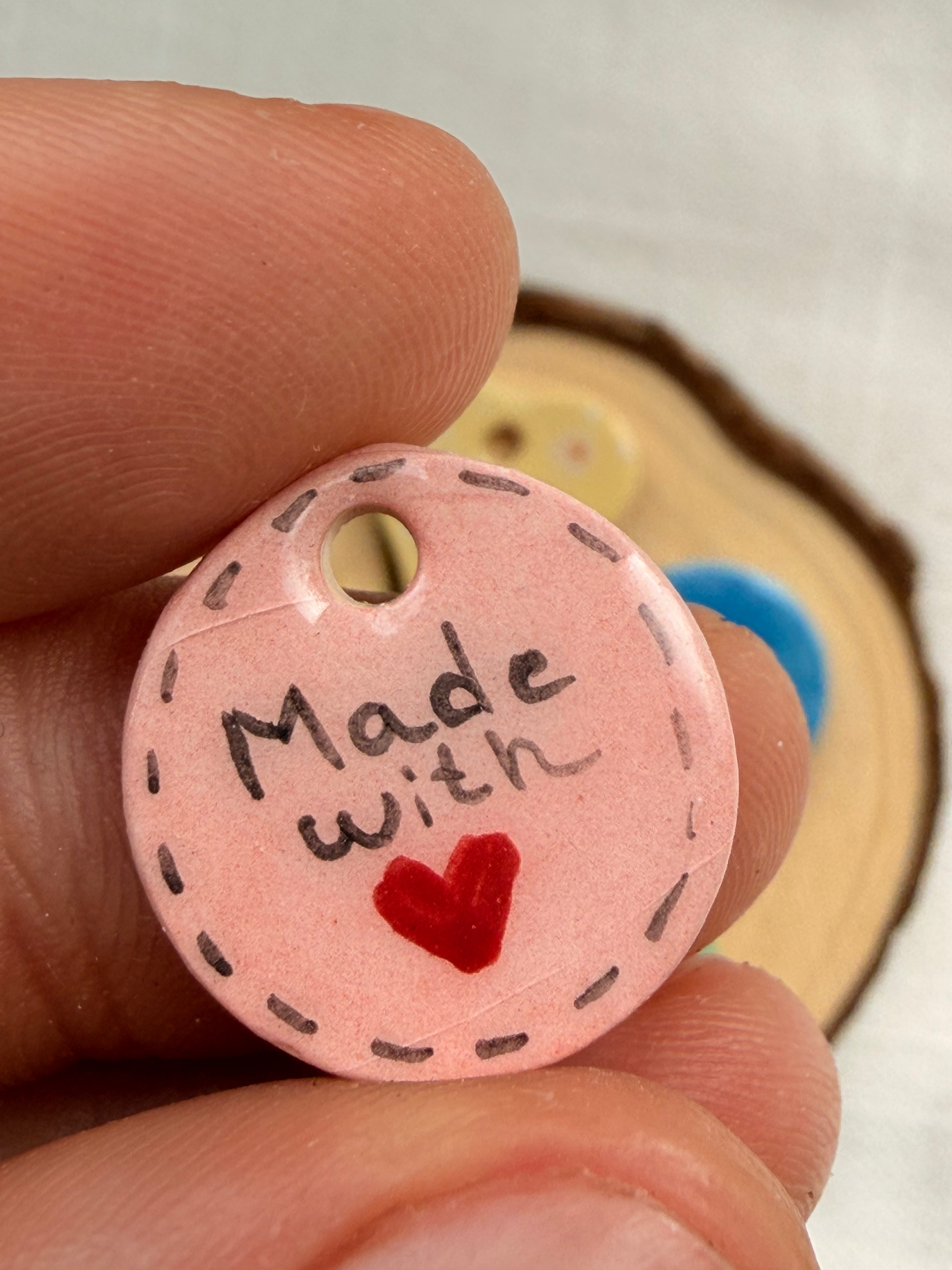 Handmade Ceramic HandMade Tags – Set of 5