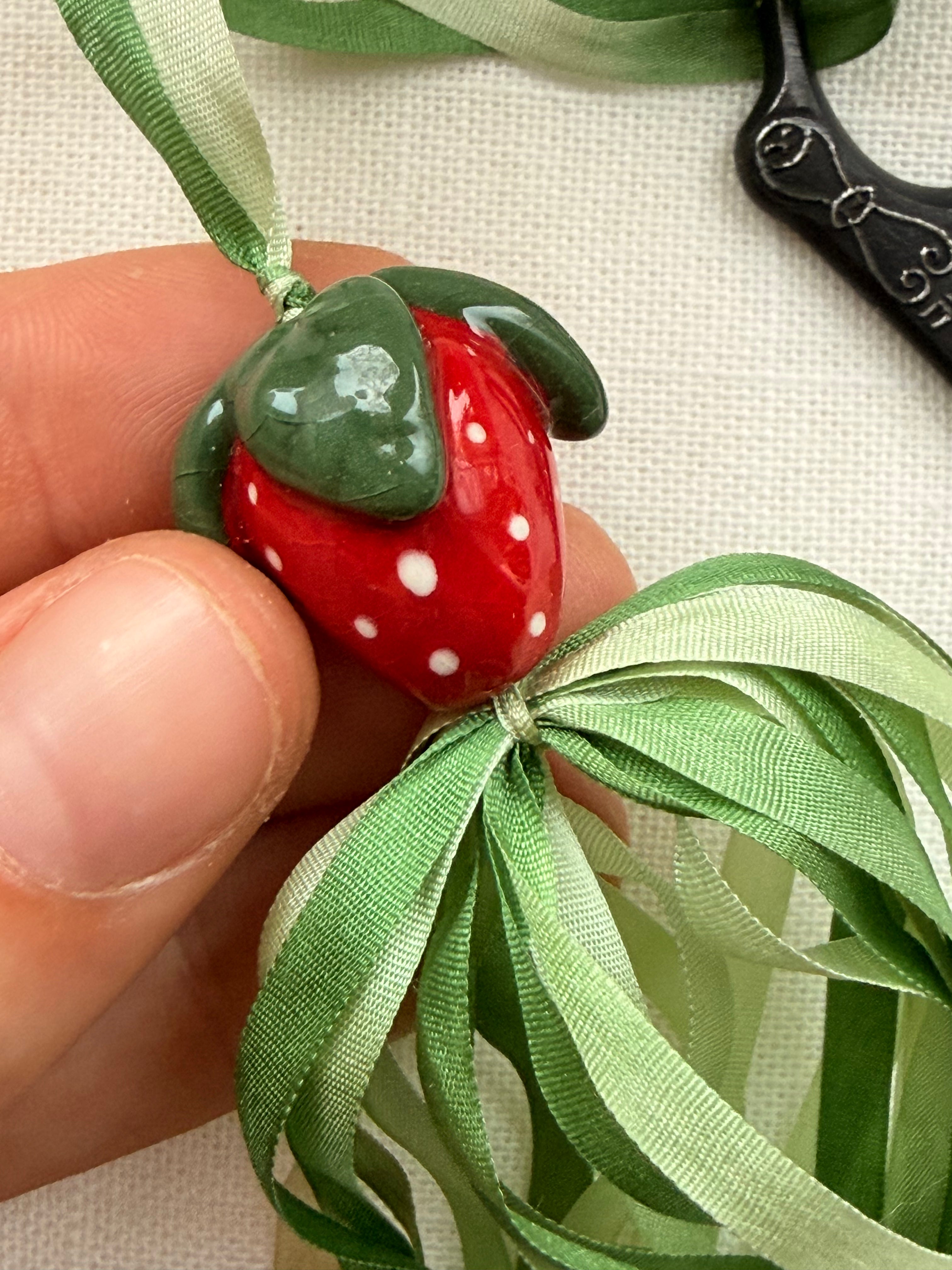 Handmade Scissor Fob with Silk Ribbons – Embroidery Scissors Accessory