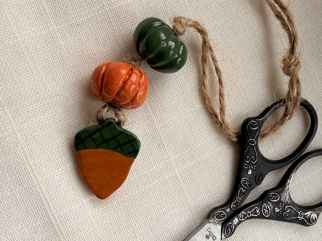 Handmade Ceramic Scissor Fob – Embroidery Scissors Accessory